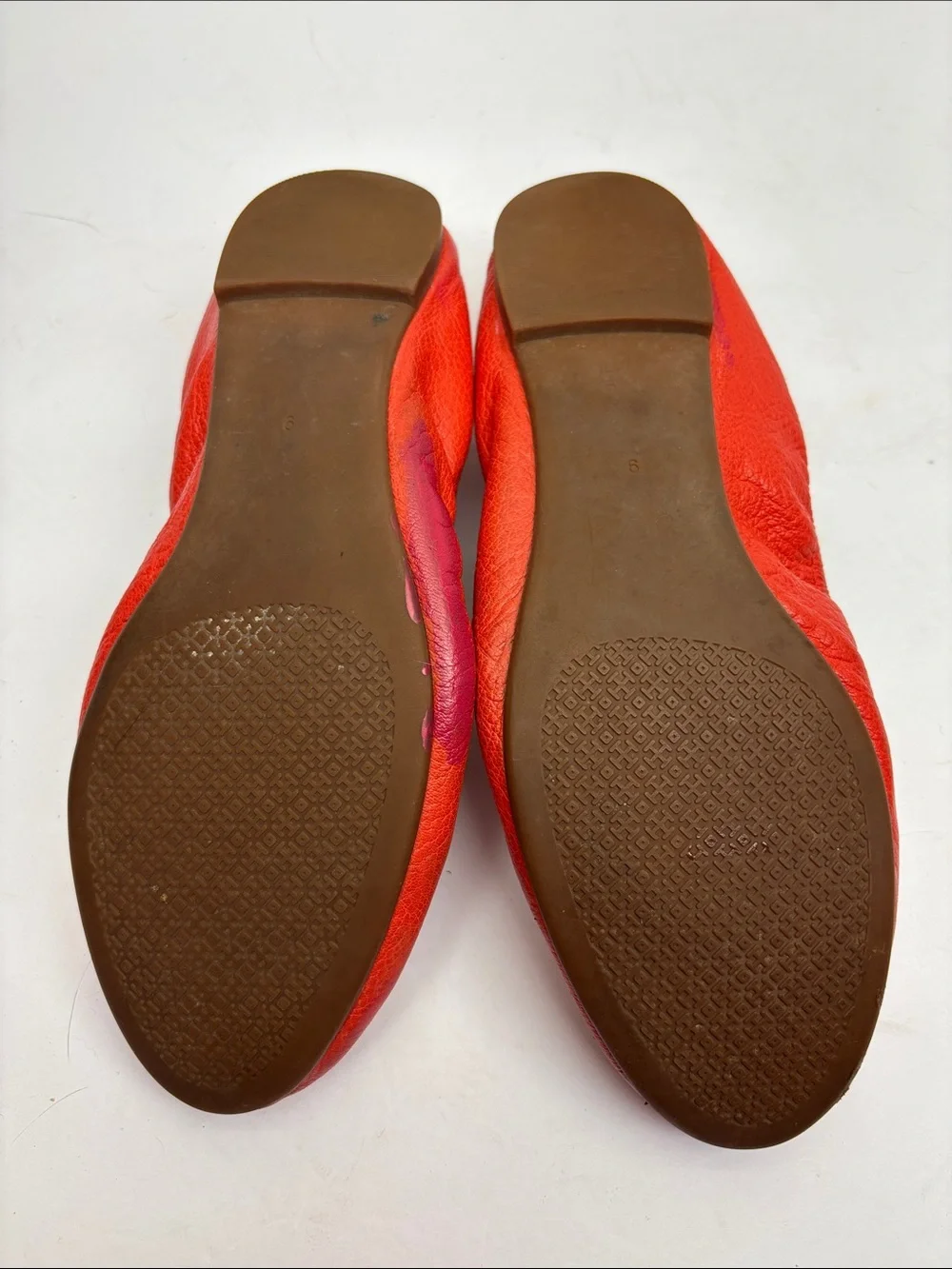 Tory Burch Leather Ballet Flats with Gold Medallion, SZ 9, box 71